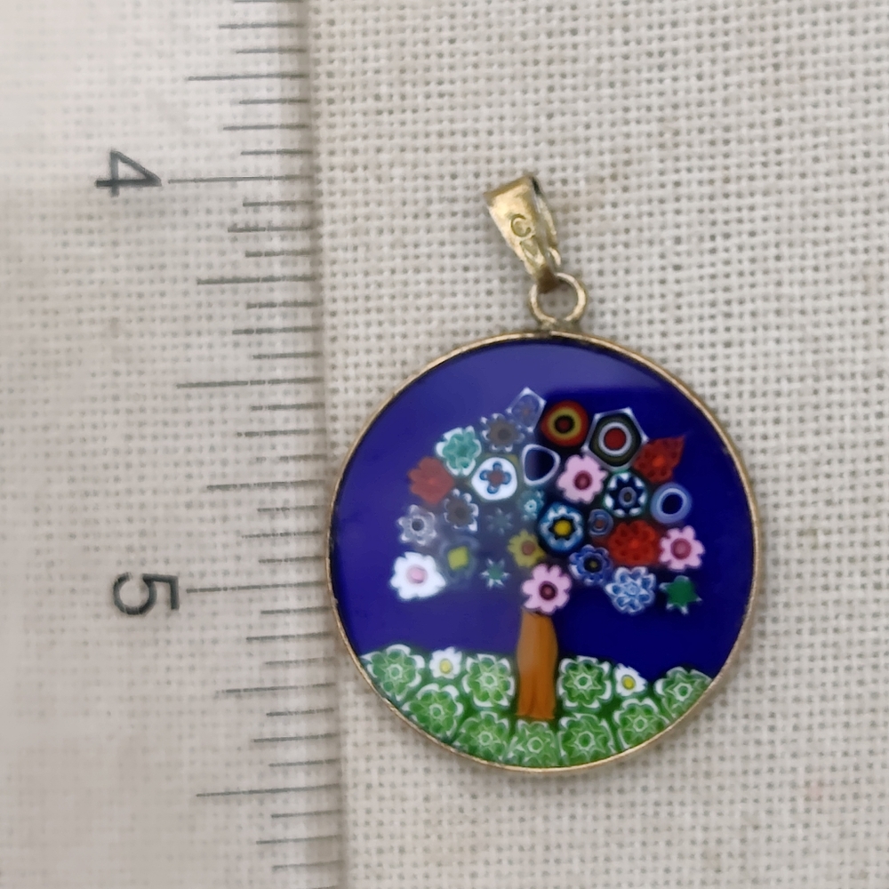 Murano Millefiori Tree Of Life Pendant - Picture 5 of 5